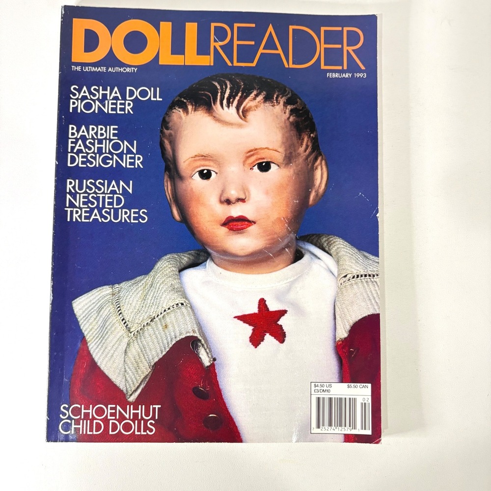 Doll Reader Magazine February 1993 Sasha Doll Barbie Schoenhut Rolanda Heimer